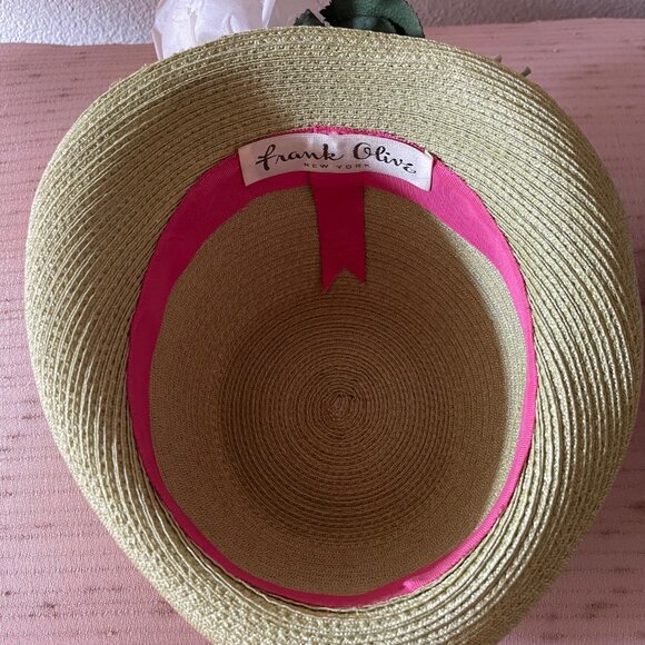 Frank Olive of New York Vintage Light Green Straw Hat - Picture 4 of 4
